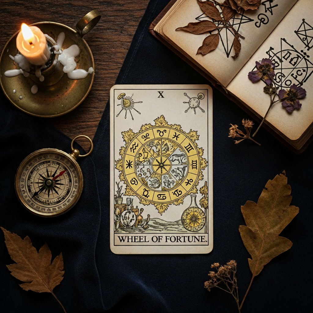 Wheel of Fortune - Carta del Tarot representando ciclos y destino